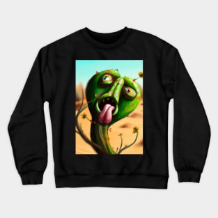 Laughing cactus in the desert Crewneck Sweatshirt